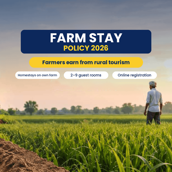 Farm Stay Policy 2026: farmers earn from rural tourism